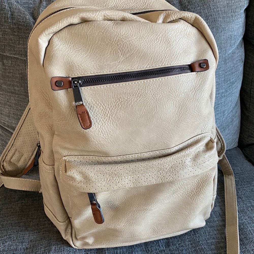 Aldo Faux Leather Laptop Backpack